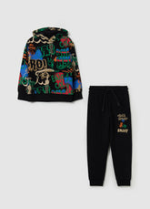 Ovs Fleece Jogging Set With Print